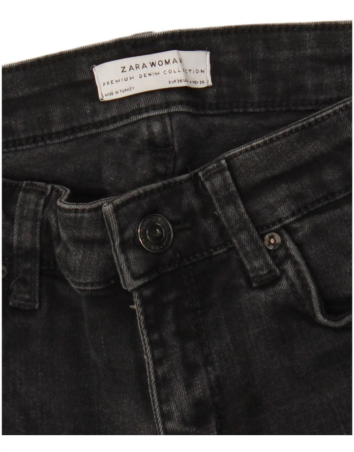 Zara Γυναικείο Τζιν μποτάκι EU 36 XS W26 L26 Μαύρο