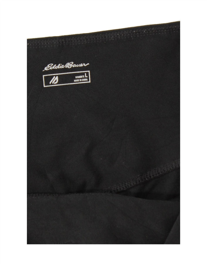 EDDIE BAUER Womens Leggings UK 16 Large  Black Polyester Vintage Eddie Bauer and Second-Hand Eddie Bauer from Messina Hembry 