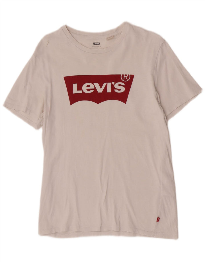 Ανδρικό γραφικό μπλουζάκι Levi's Regular Fit Top Μικρό λευκό βαμβακερό λογότυπο