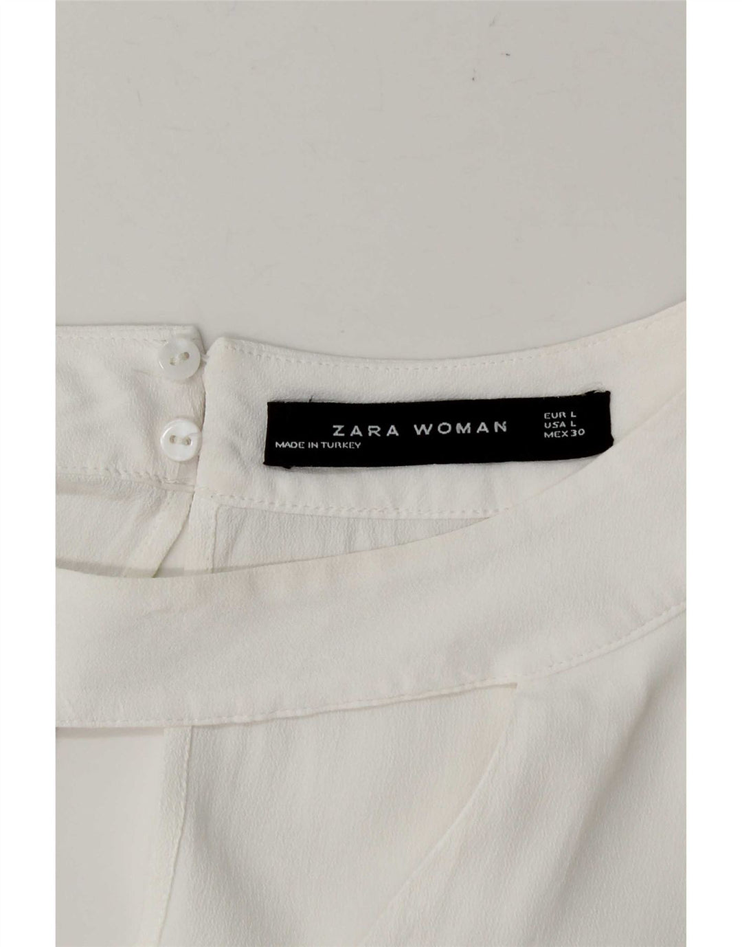 Zara Γυναικεία μπλούζα 3/4 μανίκια τοπ UK 16 Large White