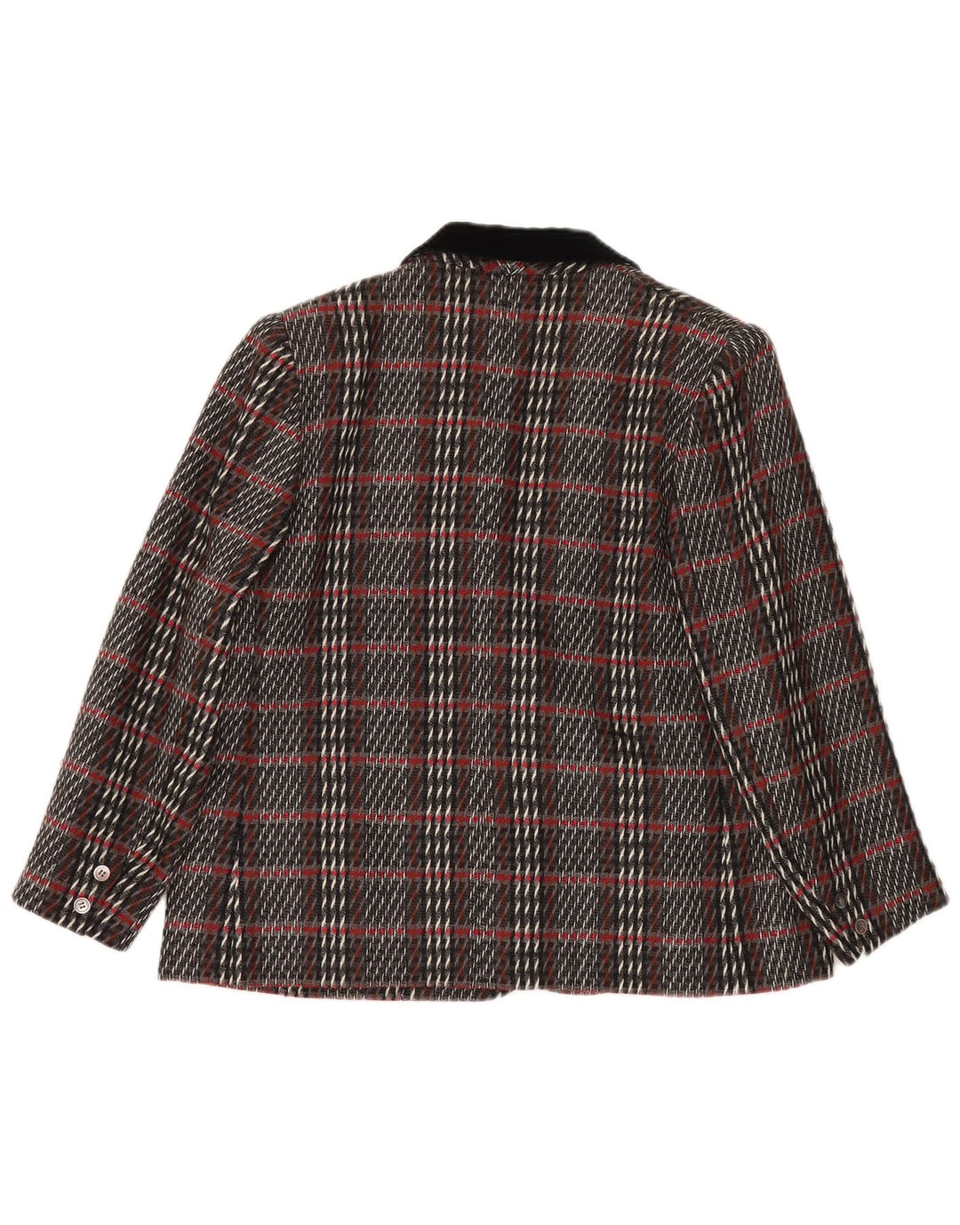 Vintage γυναικείο σακάκι 1 κουμπιού Blazer UK 14 Μεγάλο πολύχρωμο καρό
