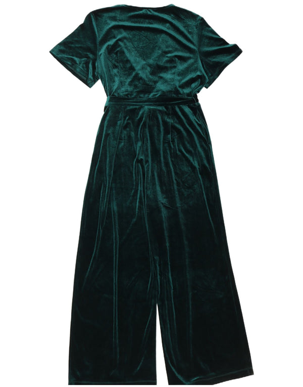 APRICOT Womens Velvet Jumpsuit UK 16 Large Green Polyester
