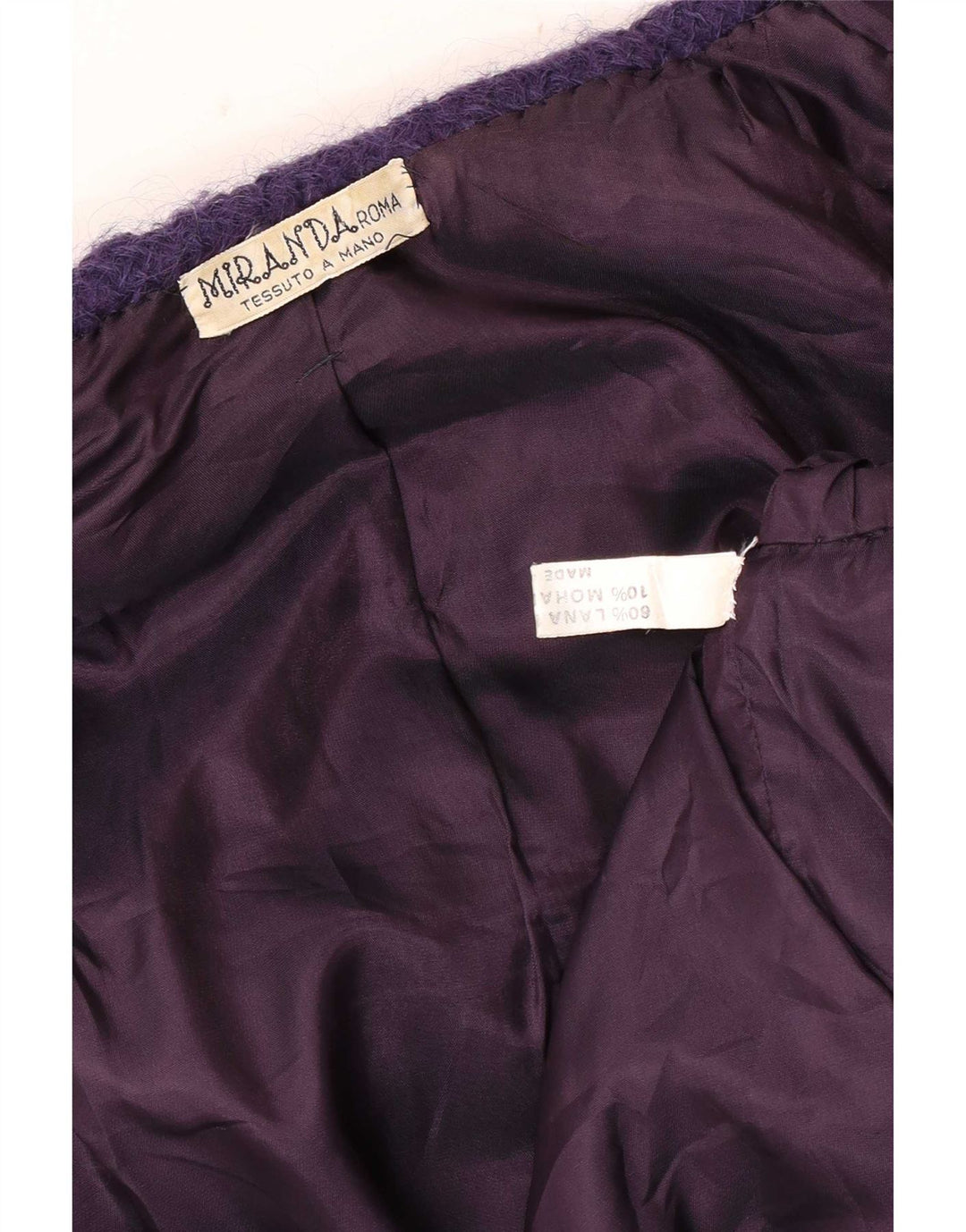Vintage γυναικείο σακάκι μπλέιζερ UK 18 XL μωβ μαλλί