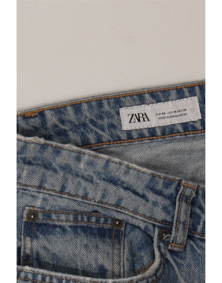 Zara Γυναικείο Straight Jeans EU 46 XL W36 L29 Blue