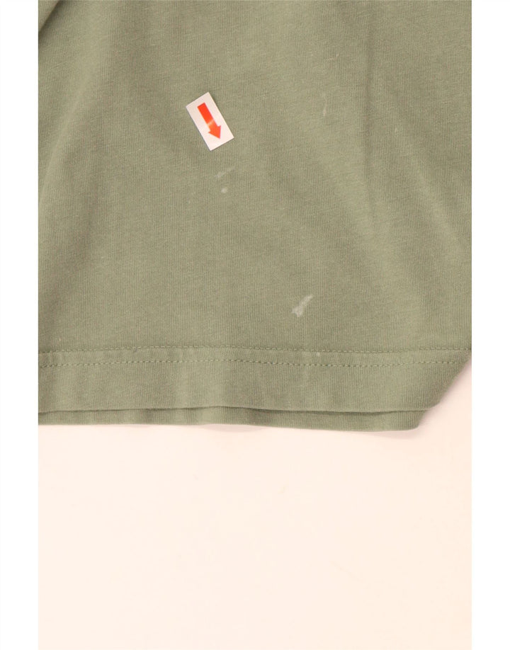 Ανδρικό γραφικό T-Shirt Reebok Top μεγάλο πράσινο βαμβακερό