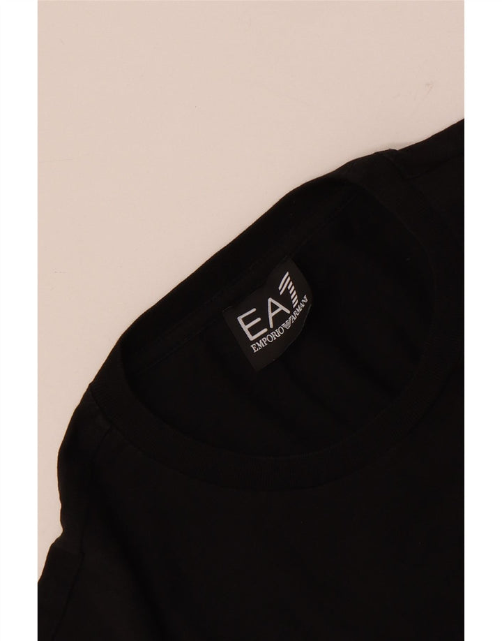 Ανδρικό γραφικό T-Shirt Emporio Armani Top Medium Μαύρο