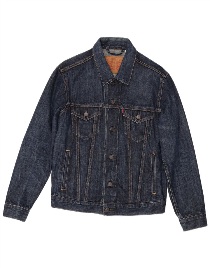 Ανδρικό τζιν μπουφάν Levi's UK 36 Small Navy Blue Cotton