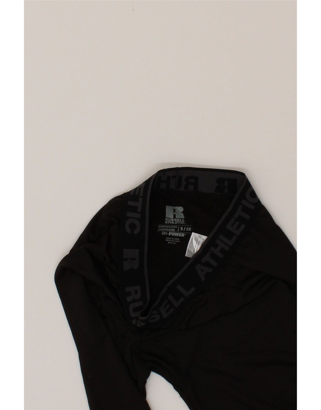 RUSSELL ATHLETIC Mens Graphic Leggings Small  Black Polyester Vintage Russell Athletic and Second-Hand Russell Athletic from Messina Hembry 