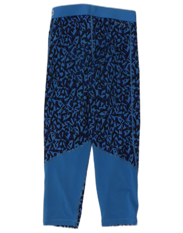 Nike Γυναικεία κολάν Capri UK 8 Μικρός μπλε γεωμετρικός πολυεστέρας