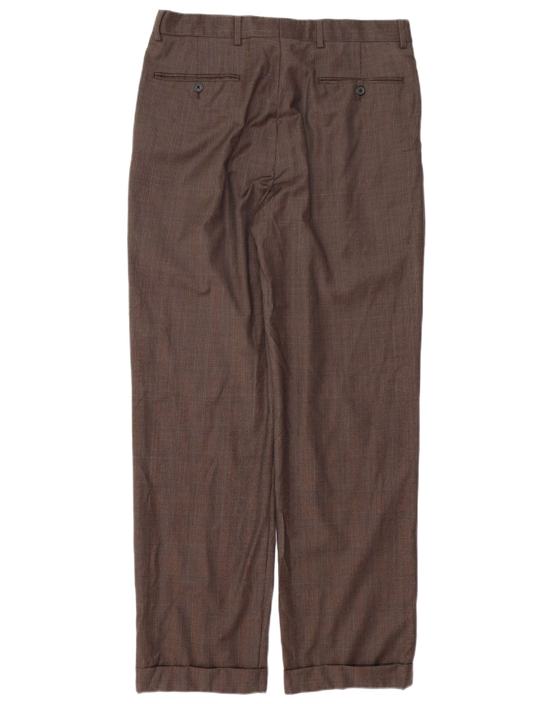 BROOKS BROTHERS Ανδρικό παντελόνι Madison Pegged Suit W33 L31 Brown Check Wool