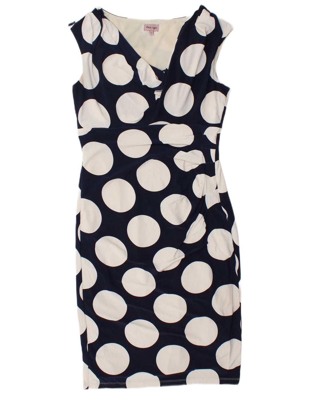 Phase Eight Γυναικείο Φόρεμα Bodycon UK 12 Medium Navy Blue πουά
