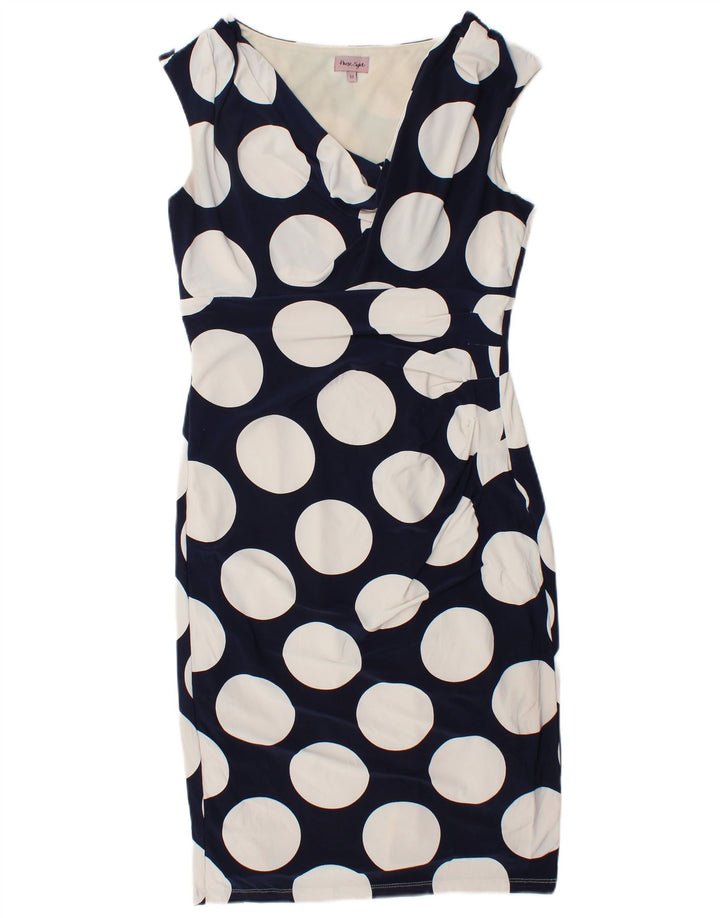 Phase Eight Γυναικείο Φόρεμα Bodycon UK 12 Medium Navy Blue πουά