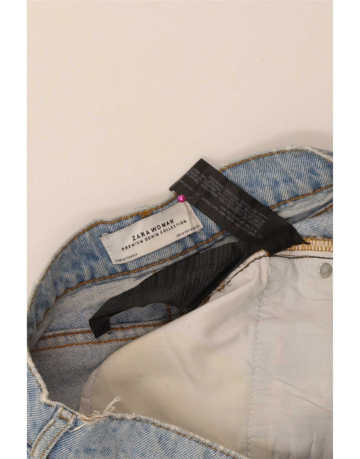 Zara Γυναικεία Μίνι Τζιν Φούστα Μεσαία W28 Μπλε Βαμβακερή