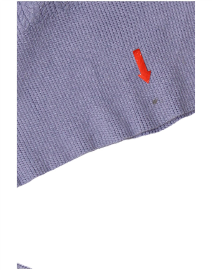 Marks & Spencer Γυναικείο πουλόβερ με λαιμόκοψη UK 8 Small Blue Viscose