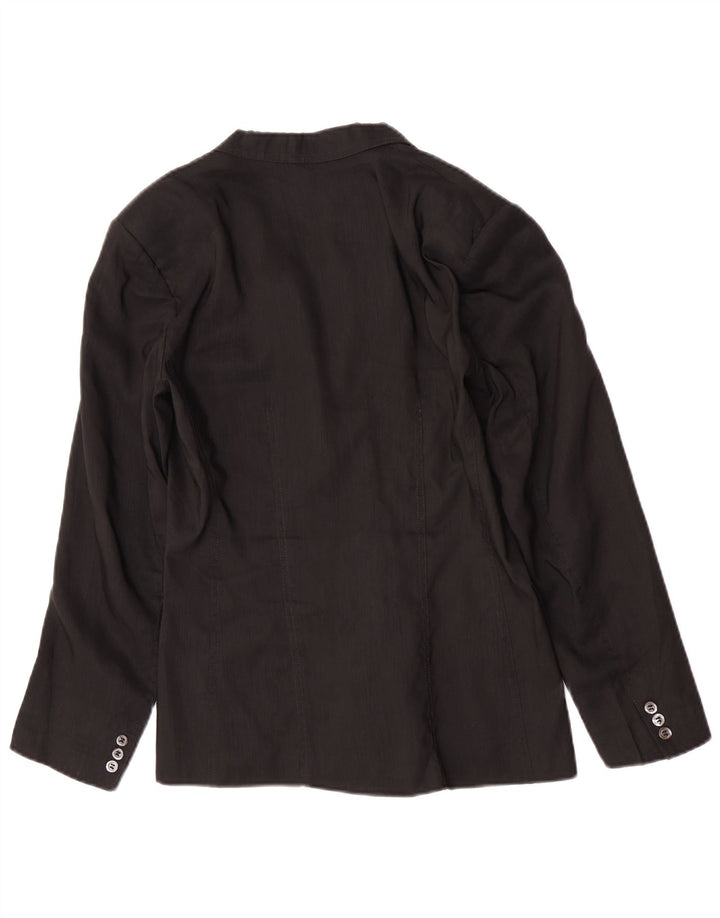 Penny Black Γυναικείο Μπουφάν Blazer με 3 κουμπιά UK 12 Medium μαύρο λινό