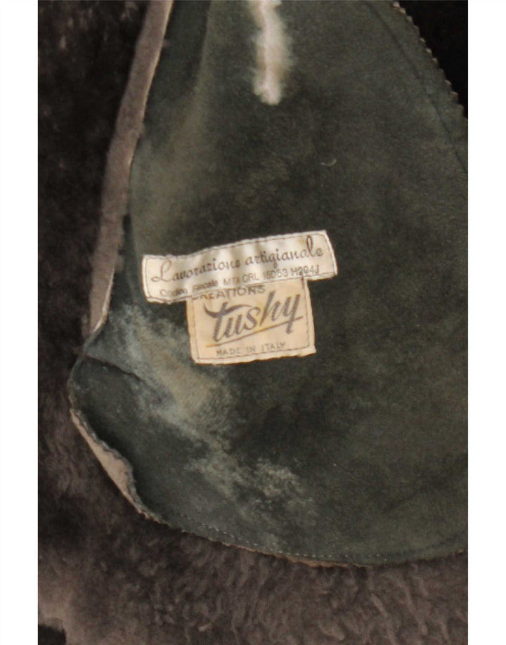 Vintage γυναικείο παλτό Shearling UK 14 Medium Grey