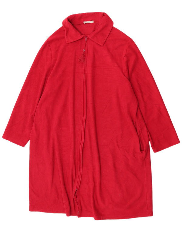 Marks & Spencer Γυναικεία ρόμπα φλις UK 20/22 2XL κόκκινο πολυεστέρα