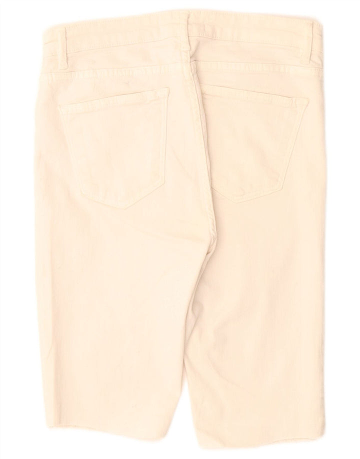 ZARA Γυναικείο τζιν βερμούδα σορτς EU 38 Small W28 Off White