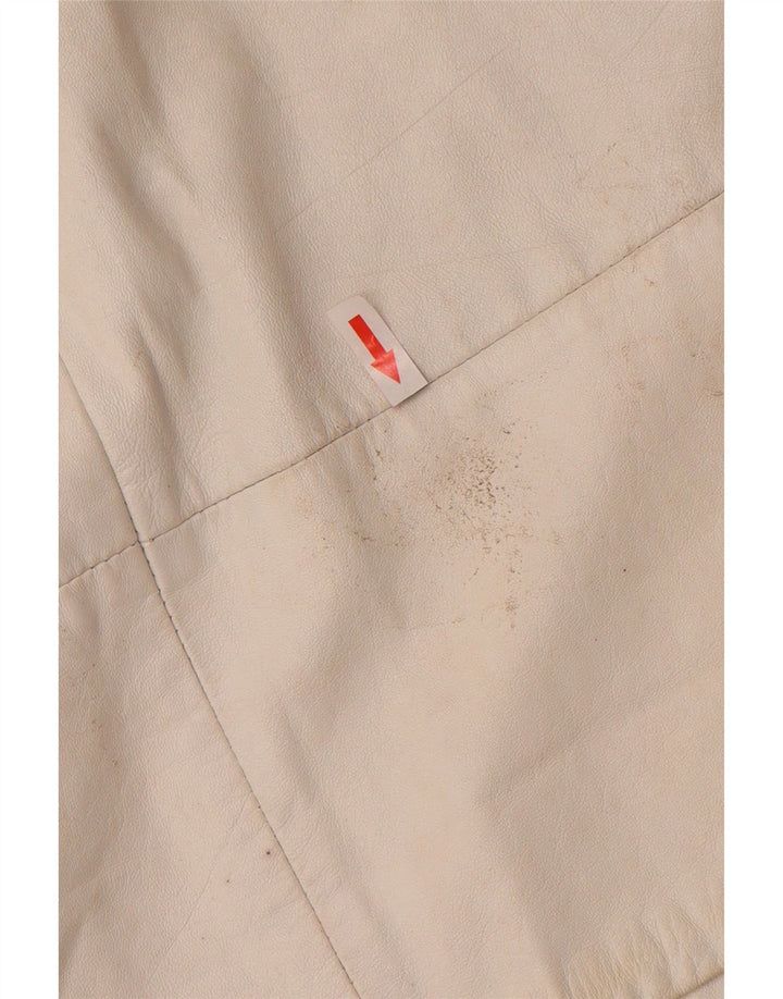 Vintage γυναικείο δερμάτινο σετ 2 τεμαχίων UK 12 Medium W26 Off White