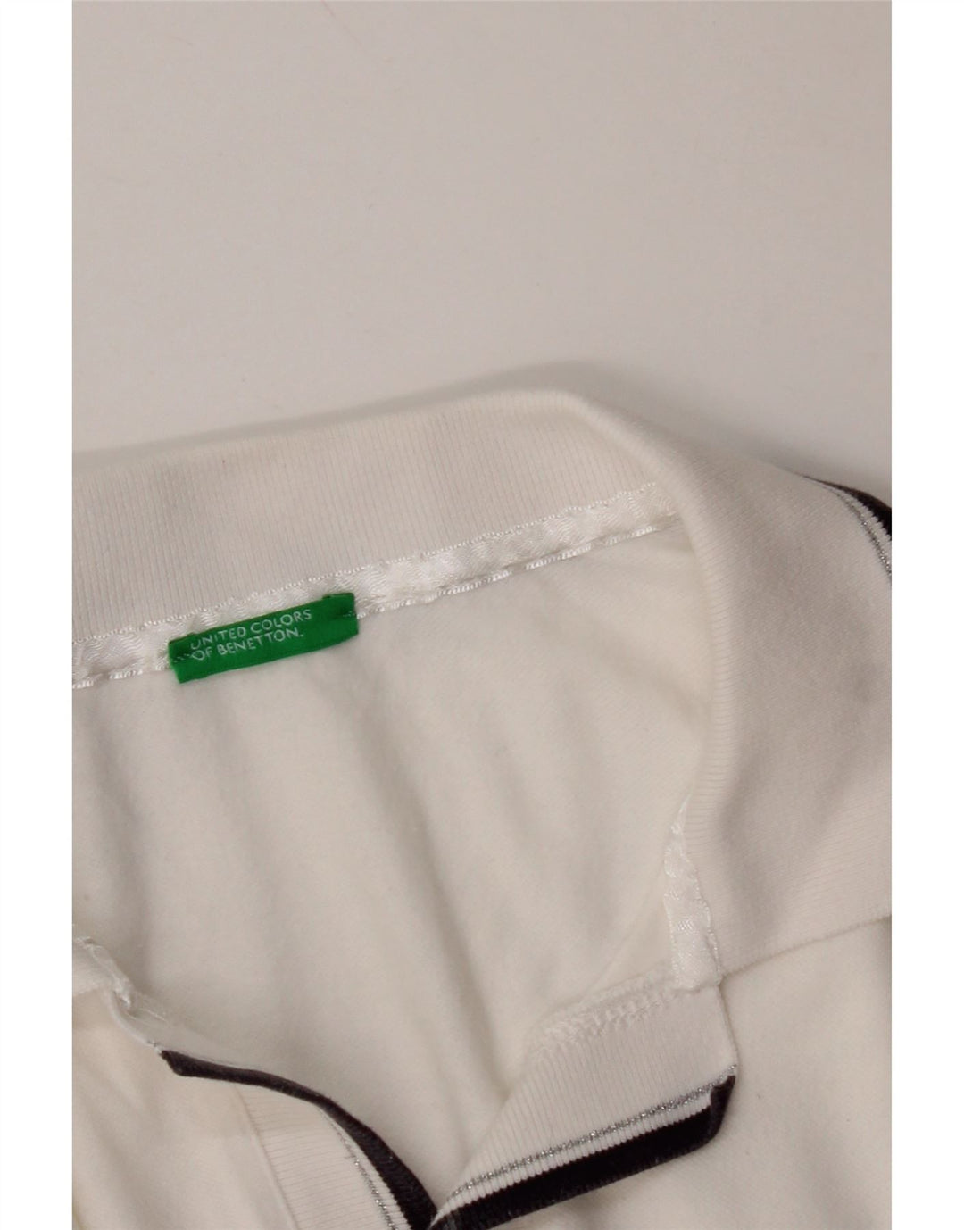 BENETTON Γυναικείο Πόλο Μπλουζάκι UK 12 Medium White