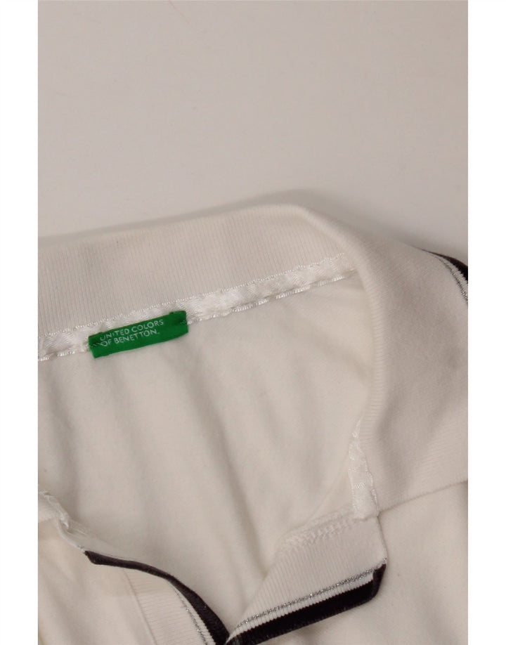 BENETTON Γυναικείο Πόλο Μπλουζάκι UK 12 Medium White