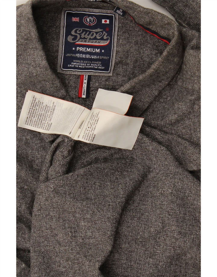Ανδρικό πουκάμισο Superdry XL Γκρι βαμβακερό