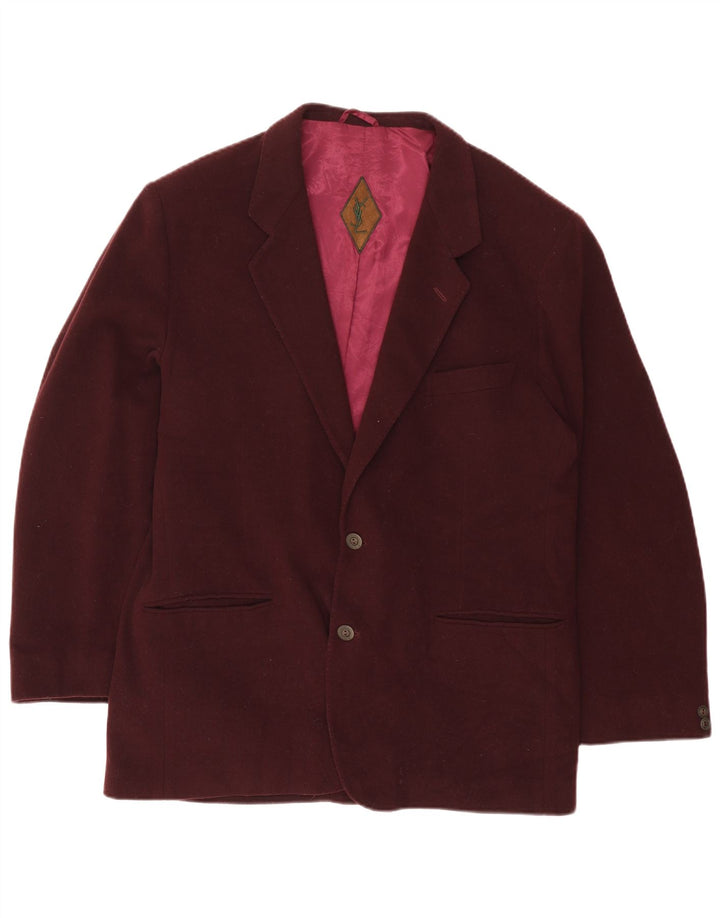 Yves Saint Laurent Ανδρικό σακάκι με 2 κουμπιά σακάκι IT 54 2XL Μαλλί μπορντό