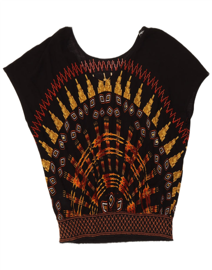 Desigual Γυναικεία Μπλούζα Τοπ UK 16 Large Black Geometric