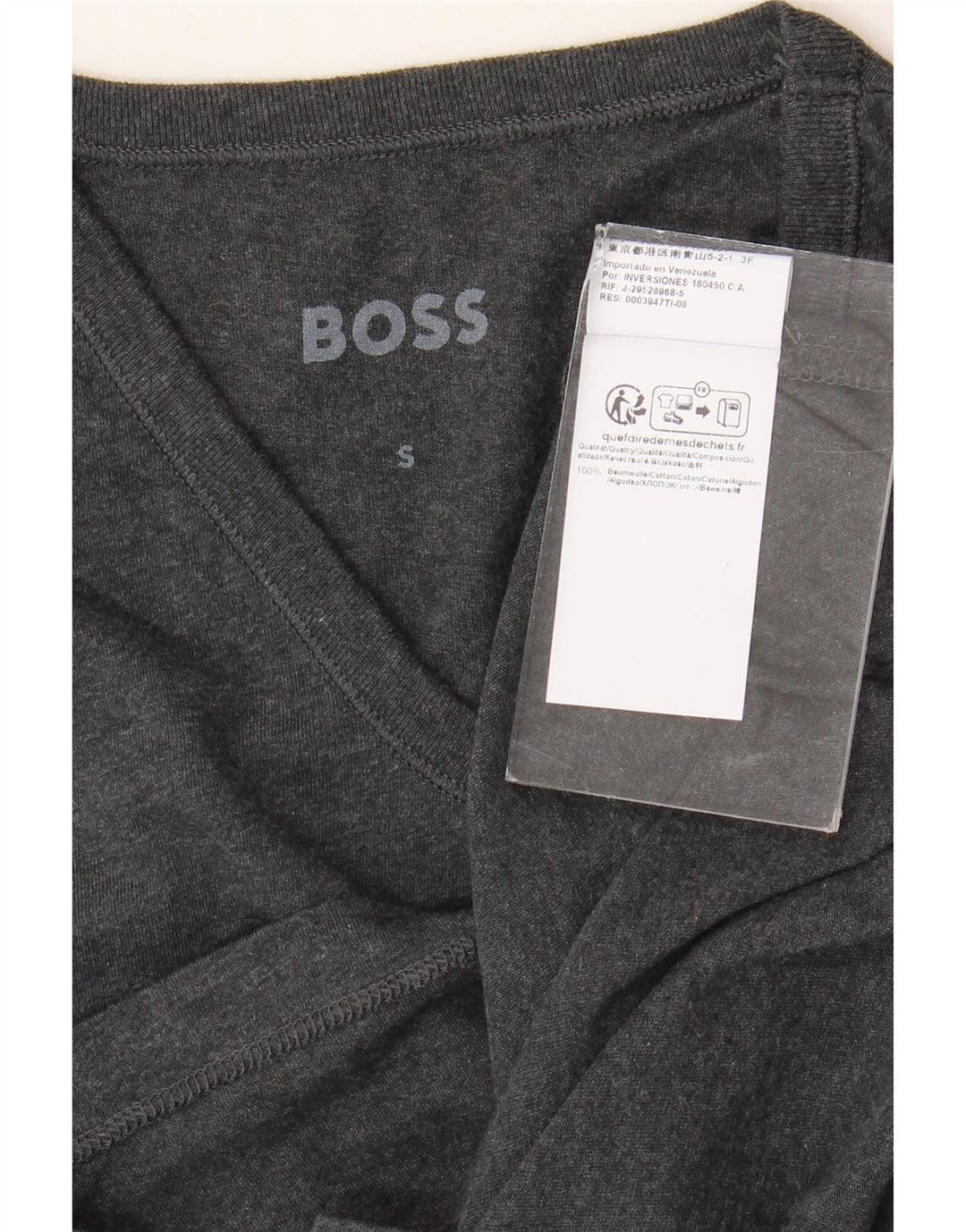 Ανδρικό μπλουζάκι Hugo Boss Μπλουζάκι Μικρό Γκρι βαμβακερό