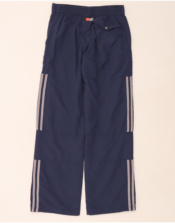 Adidas Boys Straight Waterproof Trousers 13-14 Years W30 L30 Navy Blue
