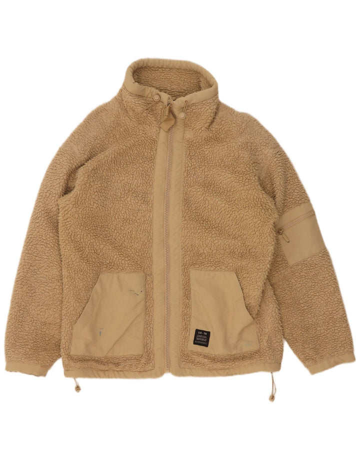 Urban Outfitters Mens Fleece Jacket UK 36 Small Beige Polyester