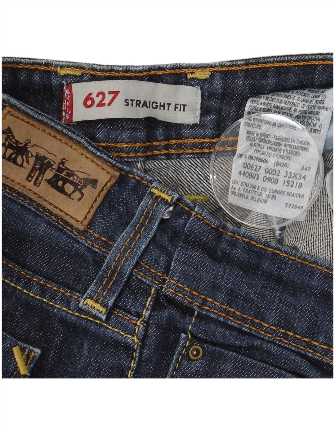 LEVI'S Γυναικείο τζιν 627 ίσιο W33 L29 Μπλε βαμβακερό