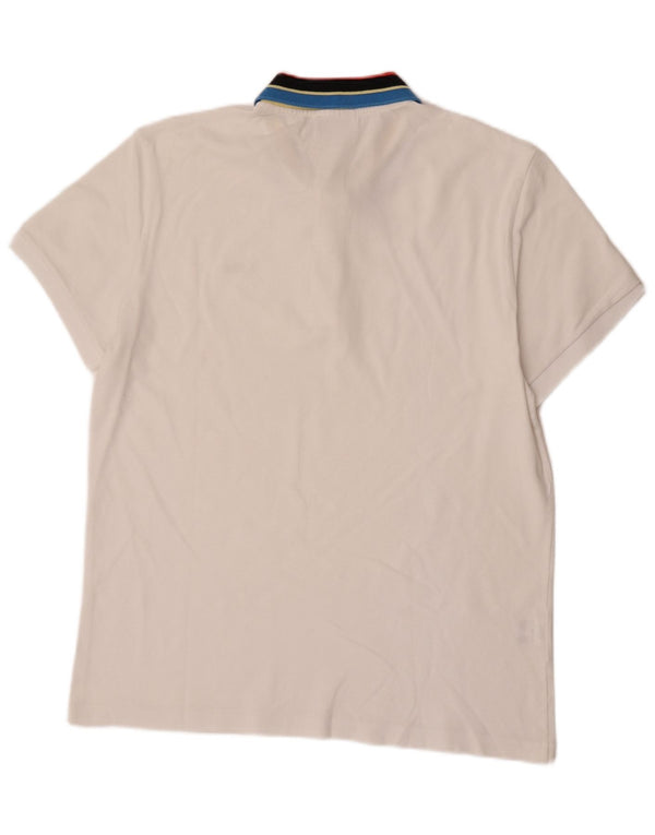 Lacoste Ανδρικό πουκάμισο Polo Stretch Μέγεθος 6 XL Λευκό βαμβακερό χρώμα