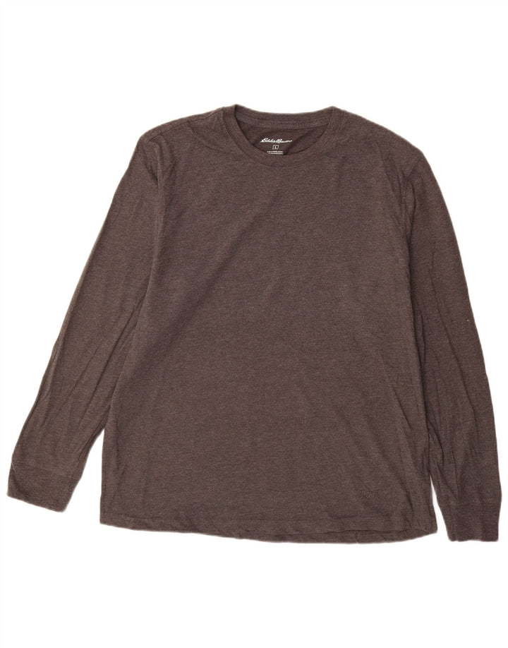 EDDIE BAUER Ανδρικό τοπ μακρυμάνικο μεγάλο γκρι βαμβακερό