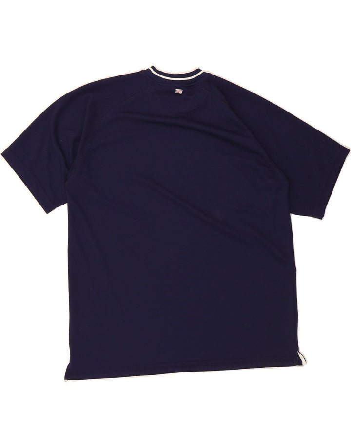 REEBOK Mens T-Shirt Top Medium Navy Blue Polyester Vintage Reebok and Second-Hand Reebok from Messina Hembry 