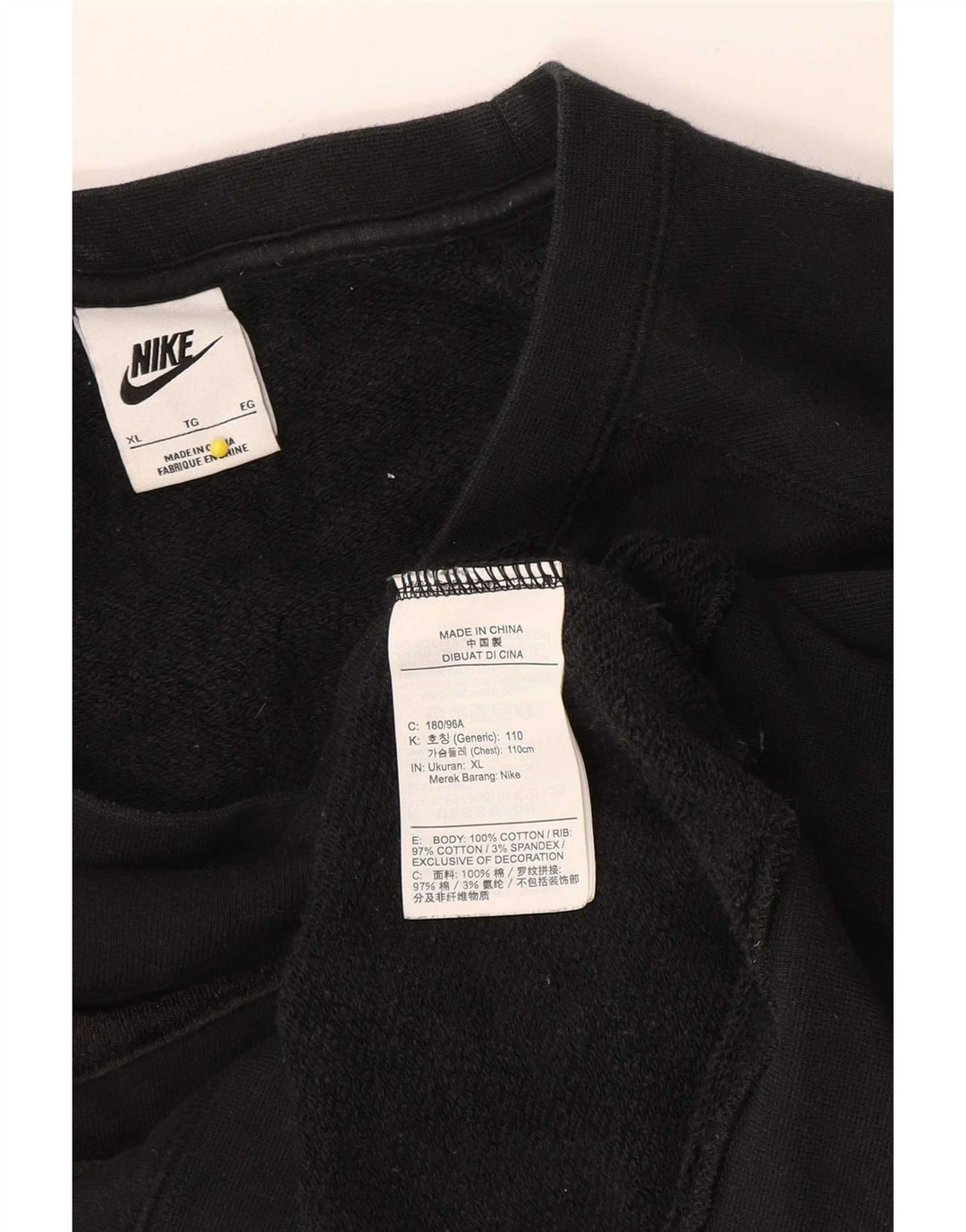 Ανδρικό γραφικό φούτερ Nike Jumper XL Μαύρο βαμβακερό