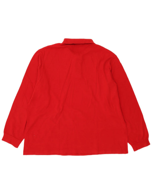 Ανδρικό μακρυμάνικο μπλουζάκι πόλο Lacoste 8 3XL Κόκκινο βαμβακερό