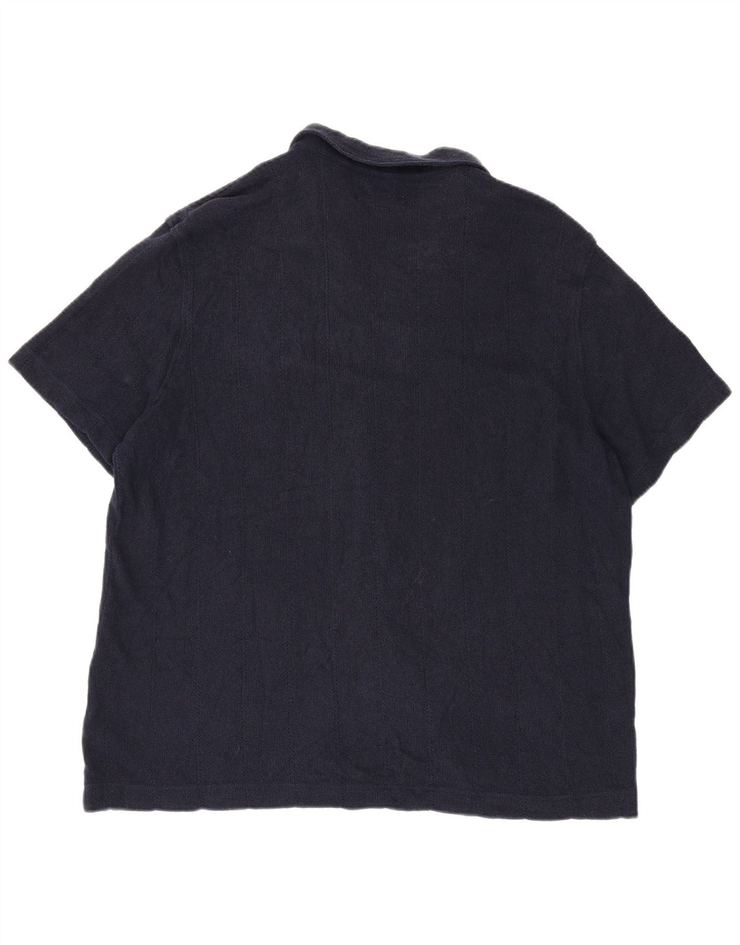 Marks & Spencer Ανδρικό κοντομάνικο πουκάμισο 2XL Navy Blue βαμβακερό