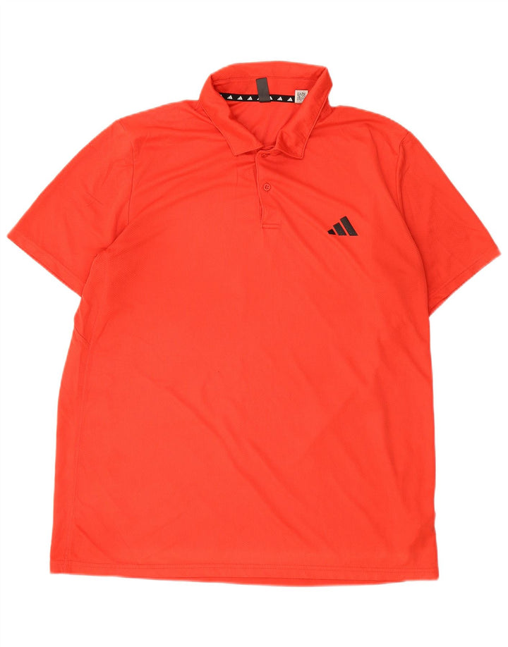 Ανδρικό πουκάμισο Adidas Polo μεγάλο κόκκινο πολυεστέρα
