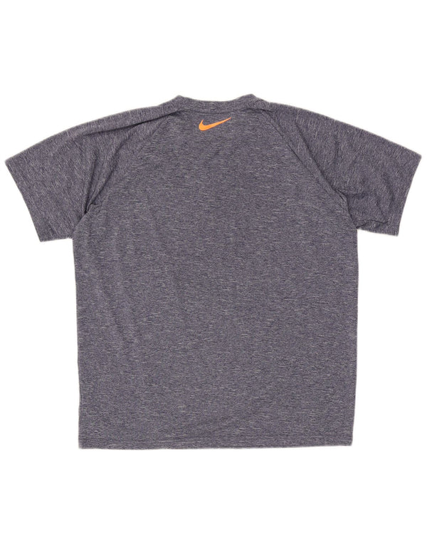 Ανδρικό γραφικό μπλουζάκι Nike Dri Fit, μεσαίο μπλουζάκι με φλοκέτα