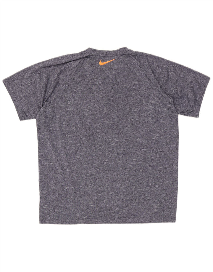 Ανδρικό γραφικό μπλουζάκι Nike Dri Fit, μεσαίο μπλουζάκι με φλοκέτα