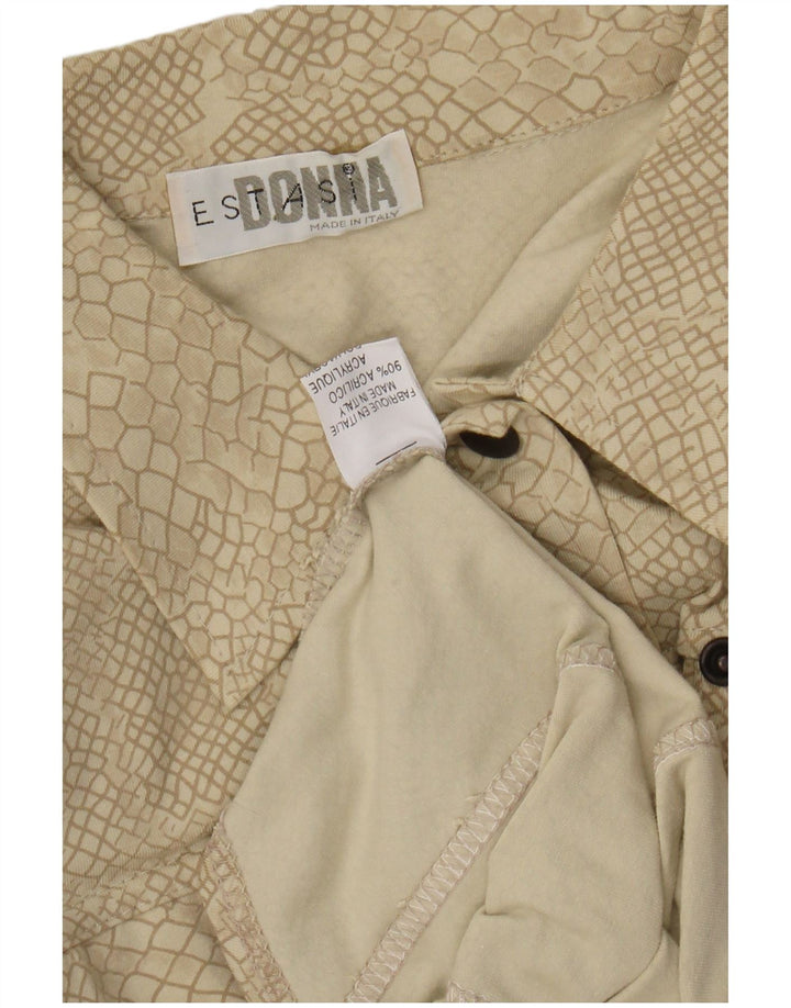 Γυναικείο πουκάμισο με αφηρημένο σχέδιο VINTAGE UK 12 Medium Beige Animal print