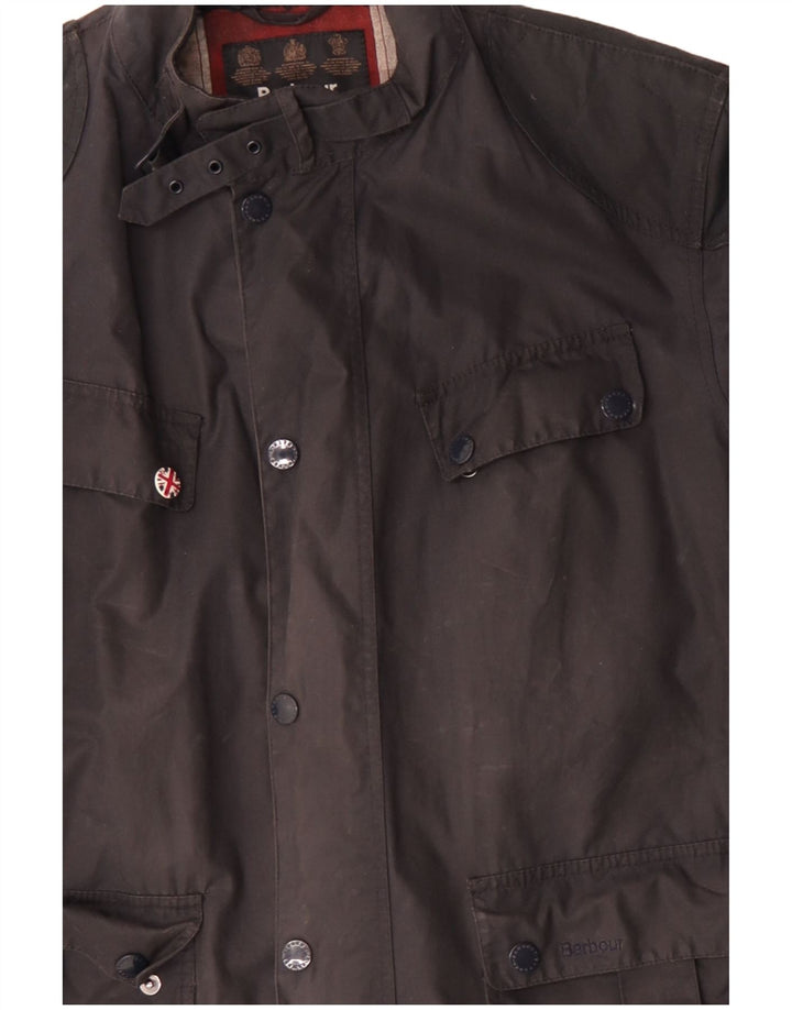 Ανδρικό κερωμένο βαμβακερό μπουφάν Barbour UK 42 XL Navy Blue Cotton
