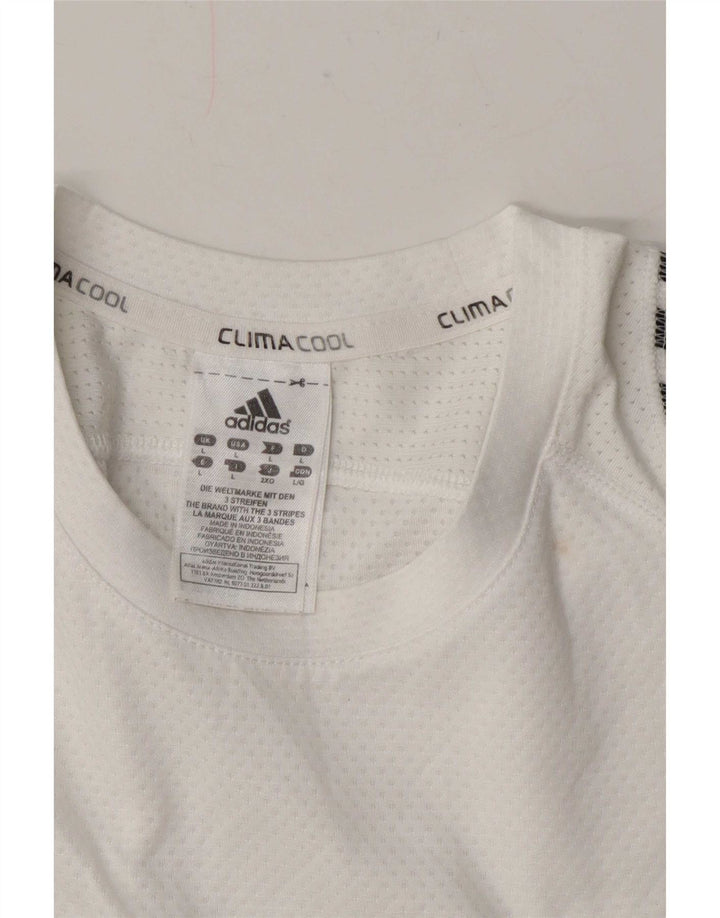 Ανδρικό T-Shirt Adidas Climacool Top Large White Polyester