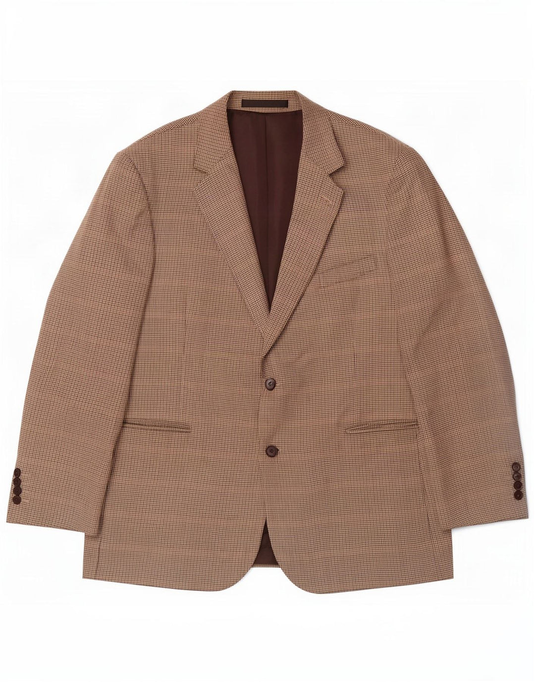 Marks & Spencer Ανδρικό σακάκι 2 κουμπιών UK 46 XL Beige Houndstooth