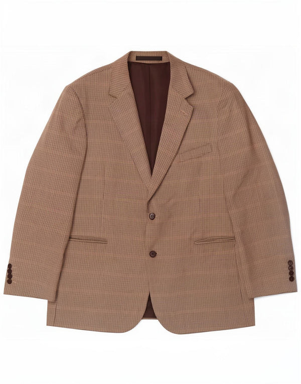 Marks & Spencer Ανδρικό σακάκι 2 κουμπιών UK 46 XL Beige Houndstooth