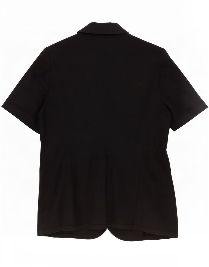 Emanuel Ungaro γυναικείο κοντομάνικο σακάκι IT 46 μεγάλο navy blue
