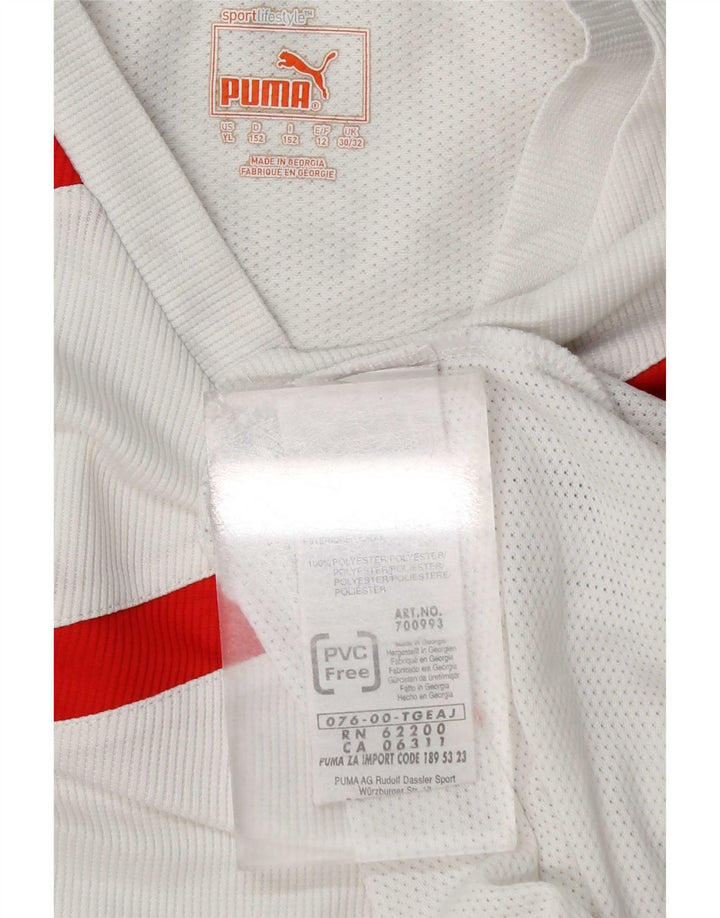 Γραφικό μπλουζάκι Puma Boys Top 11-12 ετών Λευκό Πολυεστέρας