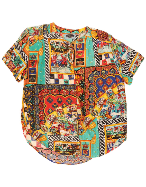 Mas Γυναικείο πουκάμισο Abstract Pattern Μπλούζα UK 20 2XL Πολύχρωμο