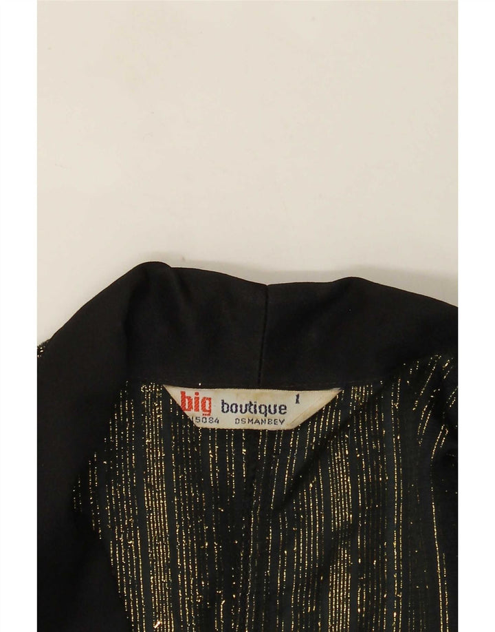 Vintage γυναικείο σακάκι 1 κουμπιού Blazer UK 16 μεγάλο μαύρο ριγέ